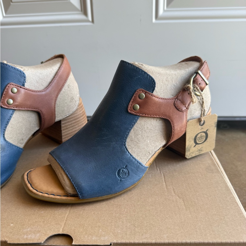 Stylish Blue and Brown Women's Shoes